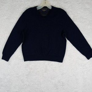 Club Room Womens Sweater Blue M‎ Merino Wool Long Sleeve V Neck Sweatshirt